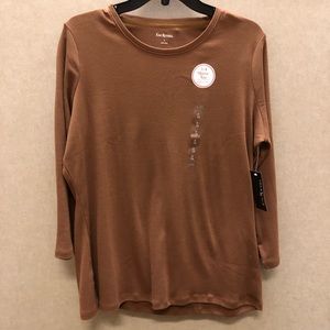 Kim Rogers Brown Size Large Tee